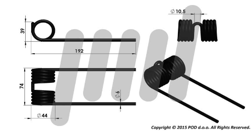 OPRUGA PICK UP PRESE JOHN DEER 3007001