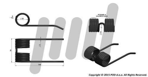 OPRUGA PICK UP PRESE NEW HOLLAND CASE 3007053