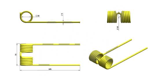 OPRUGA PICK UP PRESE JOHN DEERE 3007072