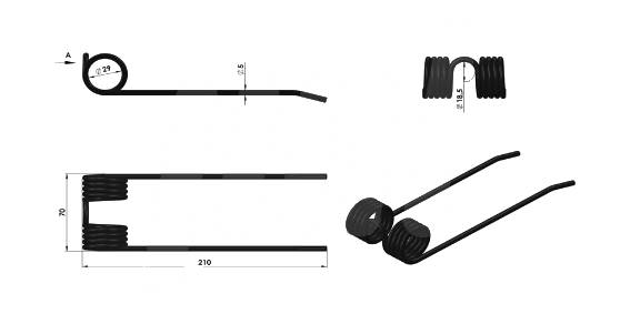 OPRUGA PICK UP PRESE KOLA 3007087