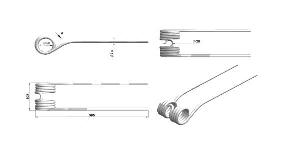 OPRUGA DVOKRAKA POTTINGER 3002120