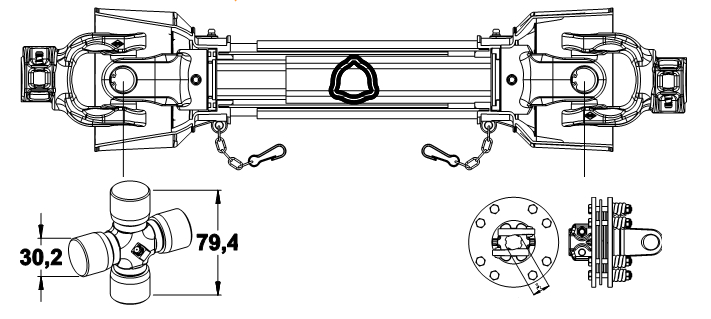 KARDAN 30X80 L-900 SA FRIKCIONOM SPOJNICOM SK